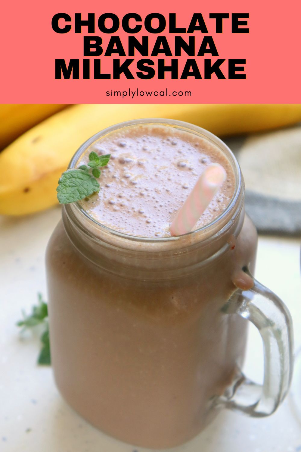 Chocolate Banana Milkshake - Simply Low Cal