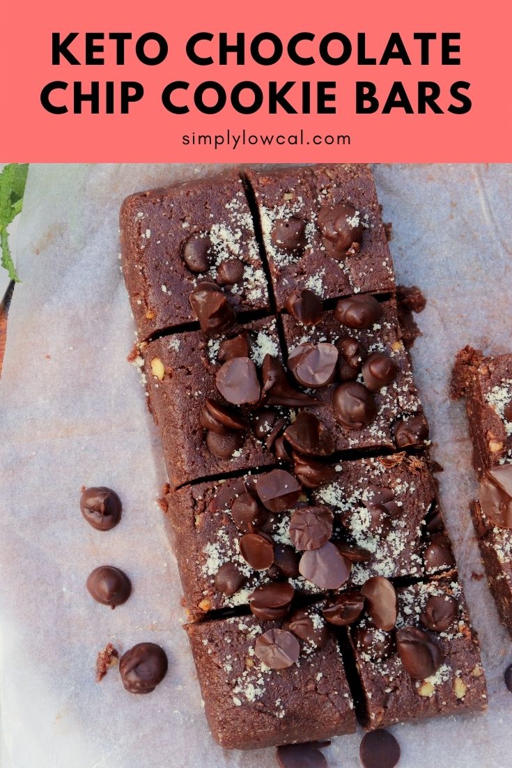 Keto Chocolate Chip Bars - Simply Low Cal