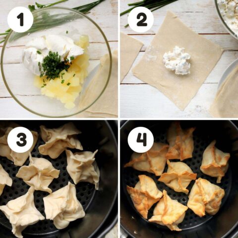 Air Fryer Pineapple Cream Cheese Wontons Simply Low Cal