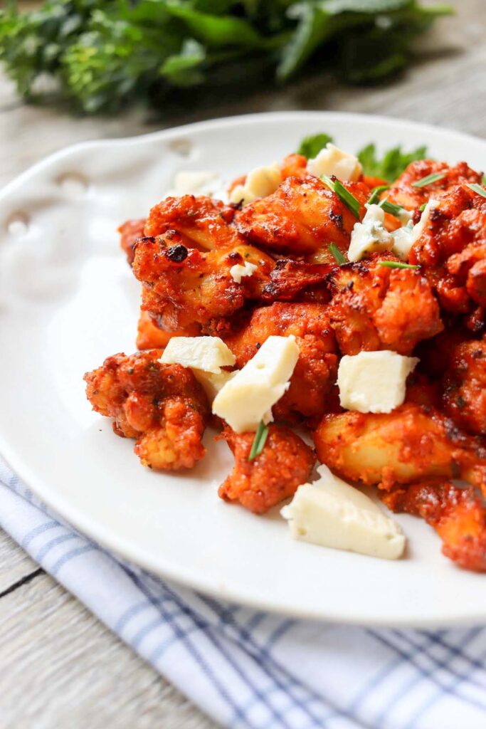 Air Fryer Buffalo Cauliflower Bites - Simply Low Cal