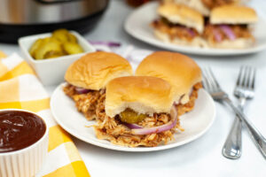 Instant Pot BBQ Chicken Sliders - Simply Low Cal