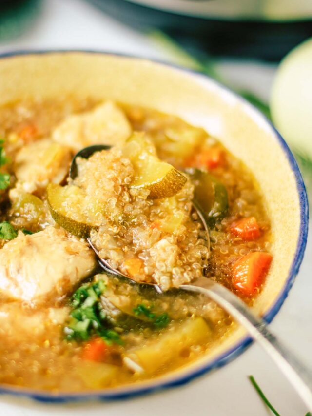 Instant Pot Chicken Quinoa Soup Story Simply Low Cal