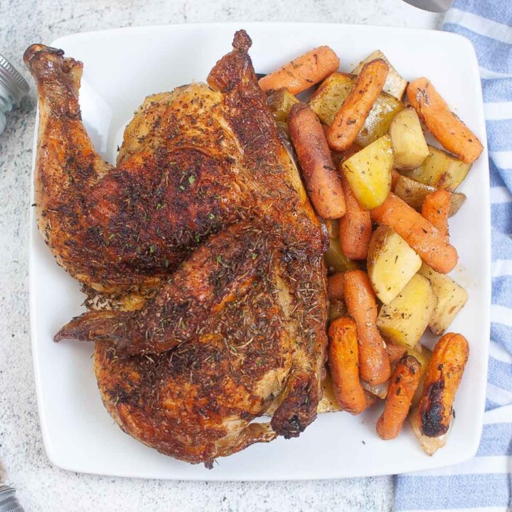 Air Fryer Half Chicken Dinner - Simply Low Cal