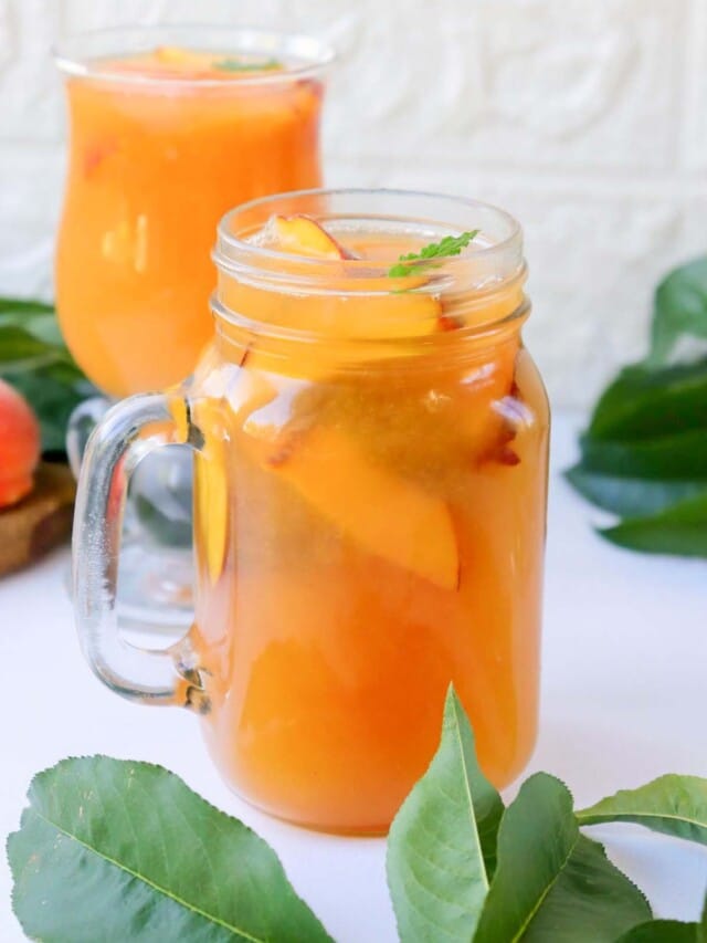 Iced Peach Green Tea Story Simply Low Cal