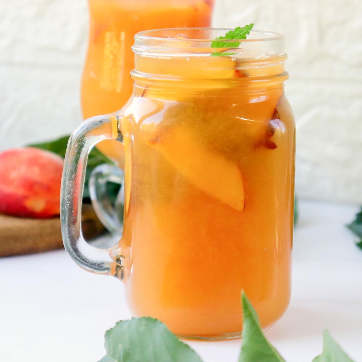 Homemade Peach Green Tea (Easy recipe - V+GF)