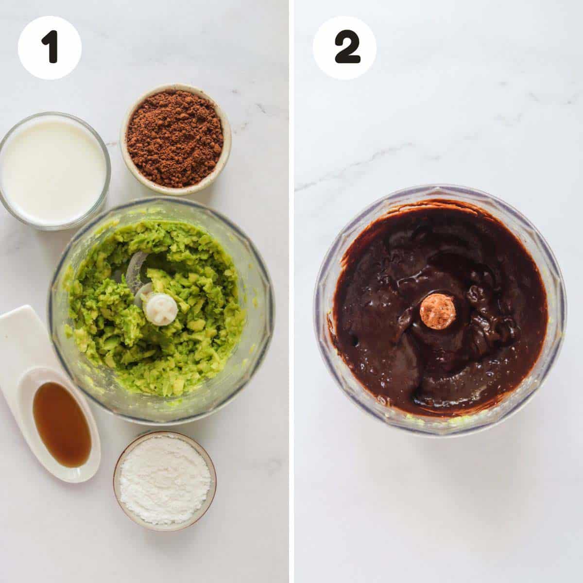 Steps to make the chocolate mousse.